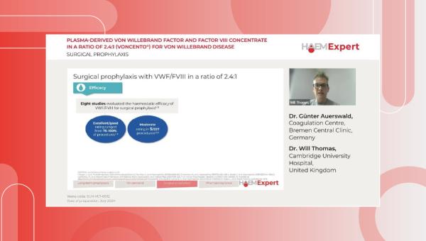 Surgical prophylaxis with pdVWF/FVIII concentrate in a ratio of 2.4:1 for VWD